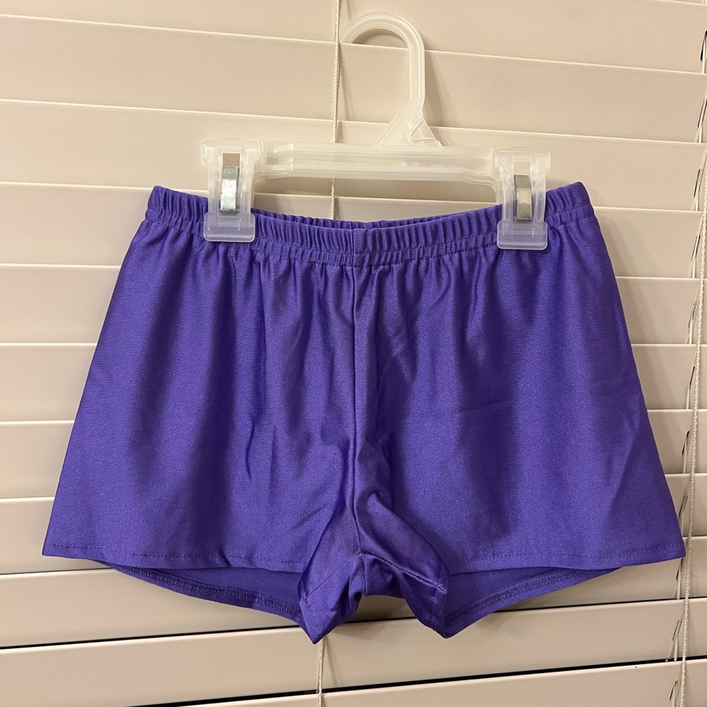 Glamour Costume Dance 2-Piece Sequin Purple Costume Adult Small Tank Top/Shorts - Picture 6 of 12